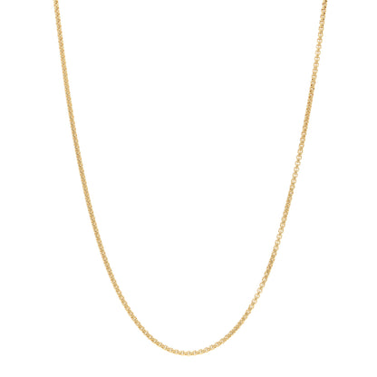 David Yurman 18K Yellow Gold 1.7mm Box Chain Necklace 1 of 4