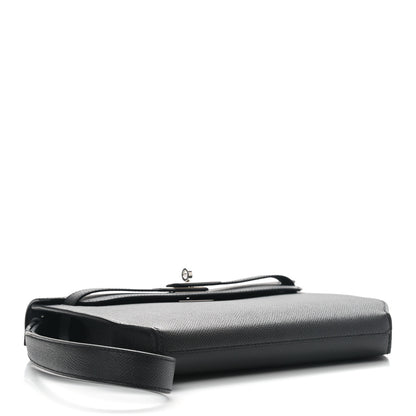 Hermes Epsom Kelly Depeches 25 Pouch Black 4 of 7