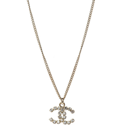 Chanel Crystal CC Necklace Gold 1 of 5