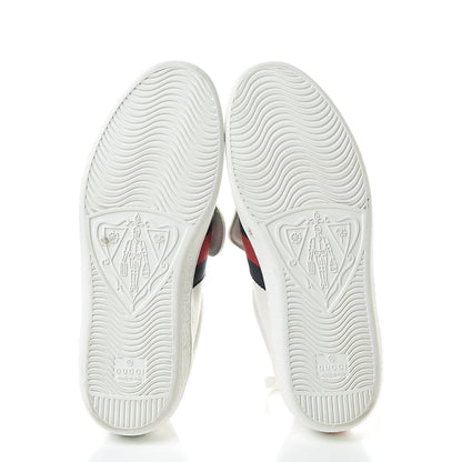 Gucci Calfskin Ayers Web Blind for Love Embroidered Mens Ace Sneakers 6.5 White 7 of 12