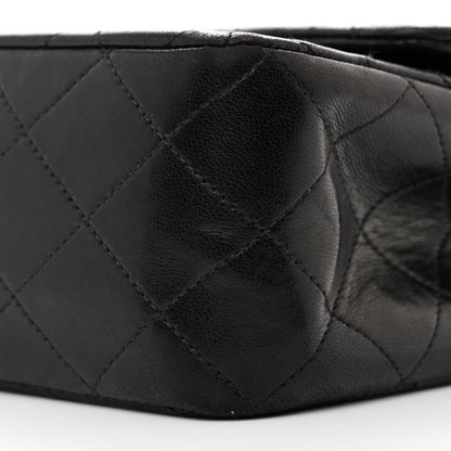 Chanel Lambskin Quilted Medium Double Flap Black 10 of 11