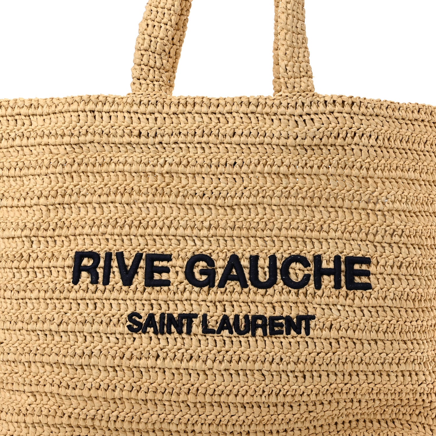 Saint Laurent Raffia Rive Gauche Tote Natural 8 of 10