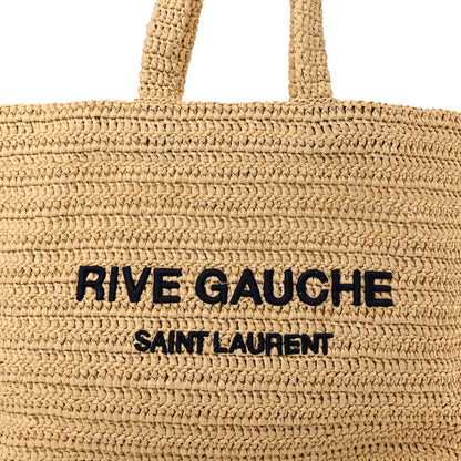 Saint Laurent Raffia Rive Gauche Tote Natural 8 of 10