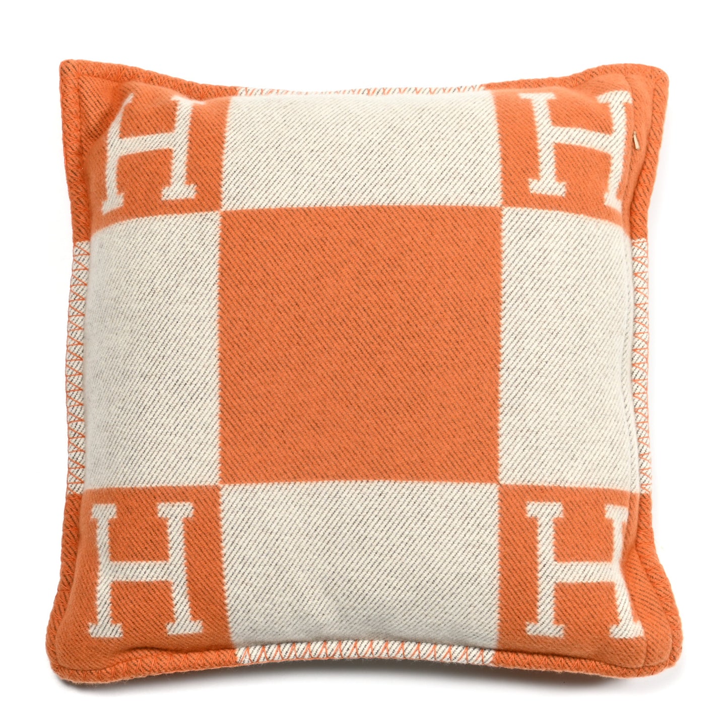 Wool Cashmere Avalon Pillow PM Ecru Potiron