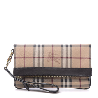 Burberry Haymarket Check Adeline Foldover Clutch Brown 1 of 10