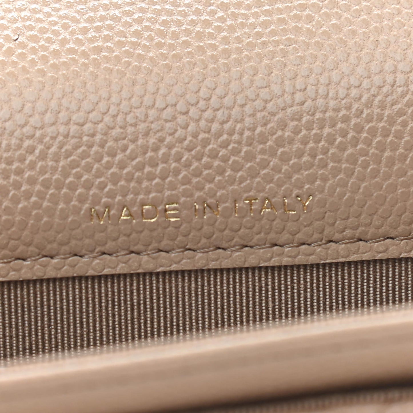 Caviar Quilted Flap Card Holder Wallet Beige