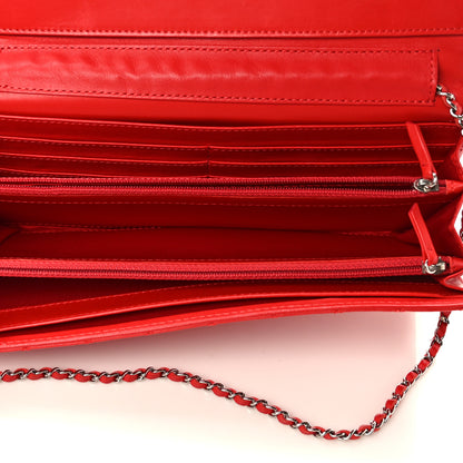 Chanel Lambskin Quilted Chain Clutch Flap Red 5 of 14