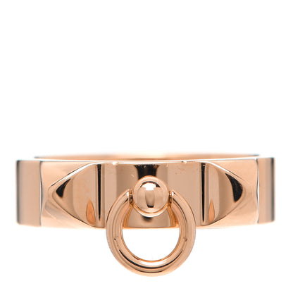 Hermes 18K Rose Gold PM Collier De Chien Ring 54 7 1 of 5