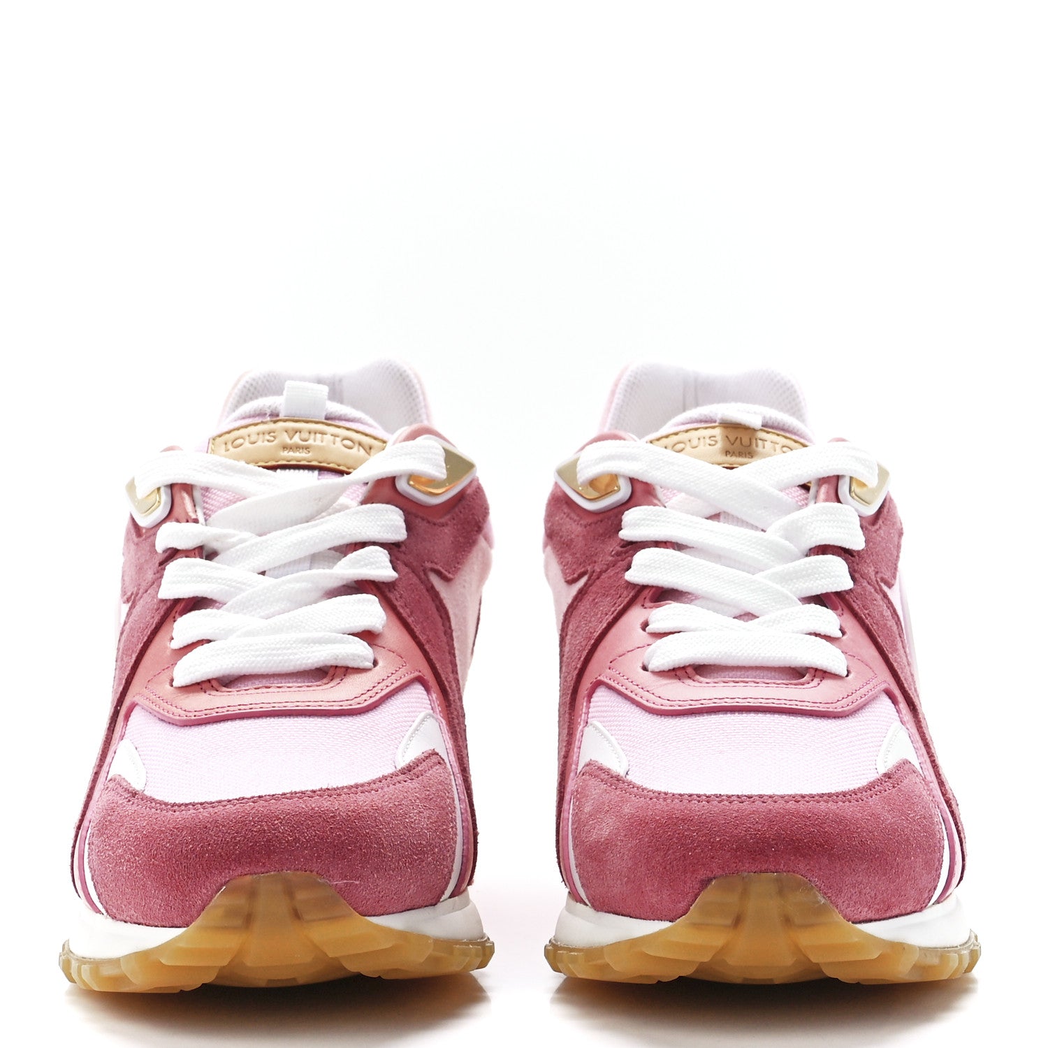Louis Vuitton Suede Calfskin Run Away Sneakers 36.5 Pink 3 of 18