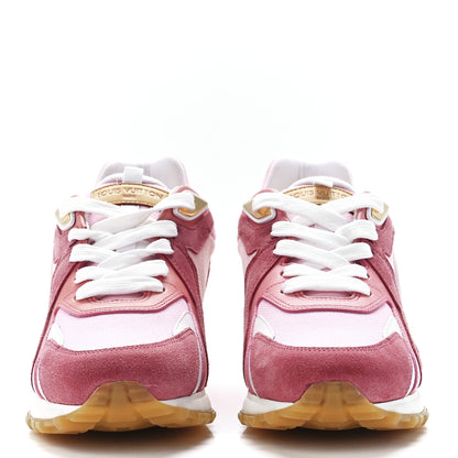 Louis Vuitton Suede Calfskin Run Away Sneakers 36.5 Pink 3 of 18