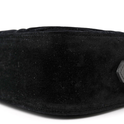 Gucci Velvet Matelasse Small GG Marmont Chain Shoulder Bag Black 9 of 10