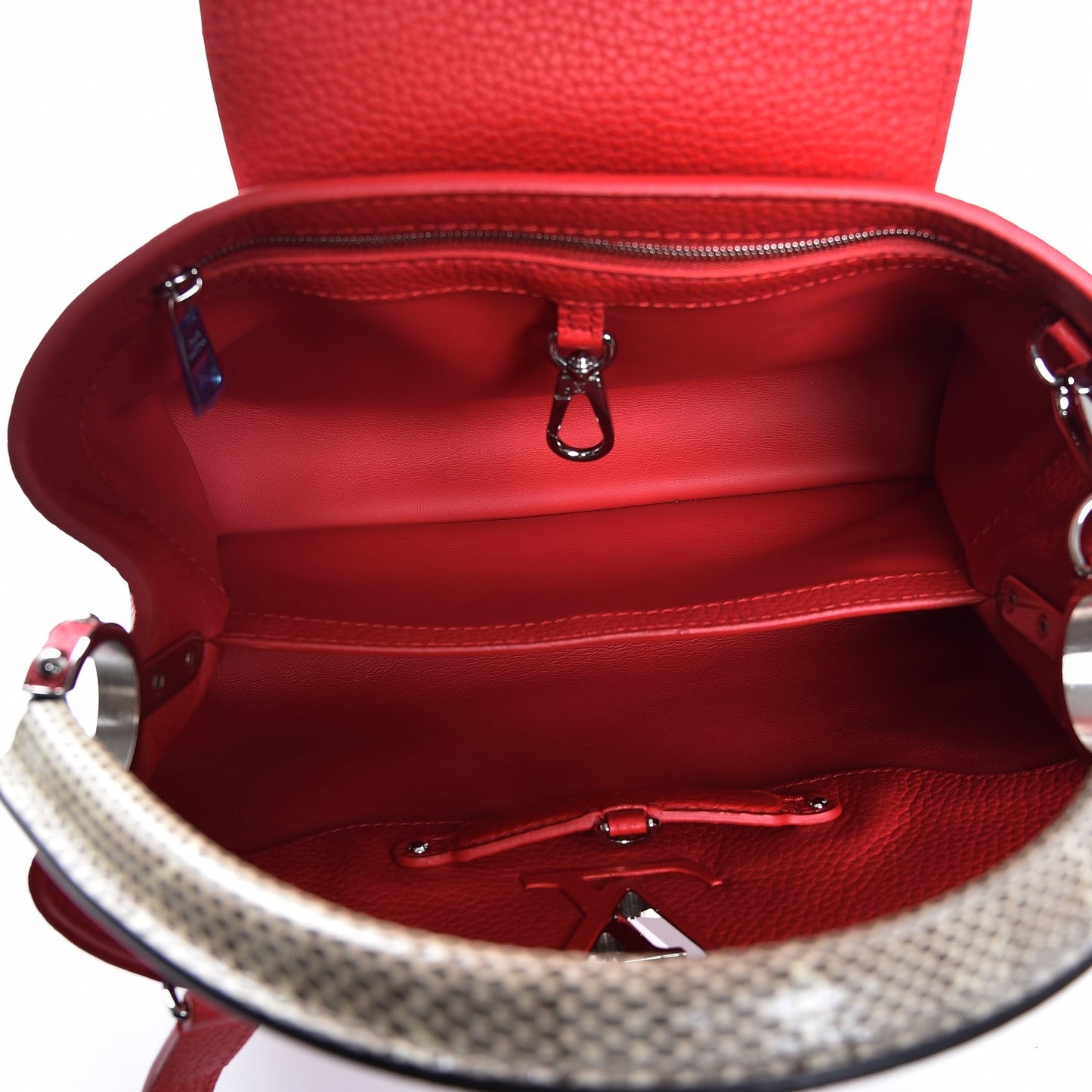 Taurillon Python Capucines PM Rubis