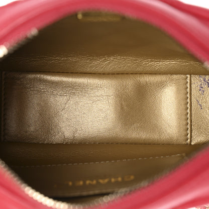 Chanel Lambskin Quilted CC Pearl Crush Camera Case Red 5 of 12