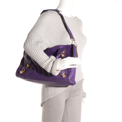 Balenciaga Agneau Giant 21 Gold Hardware City Dark Violet 2 of 13