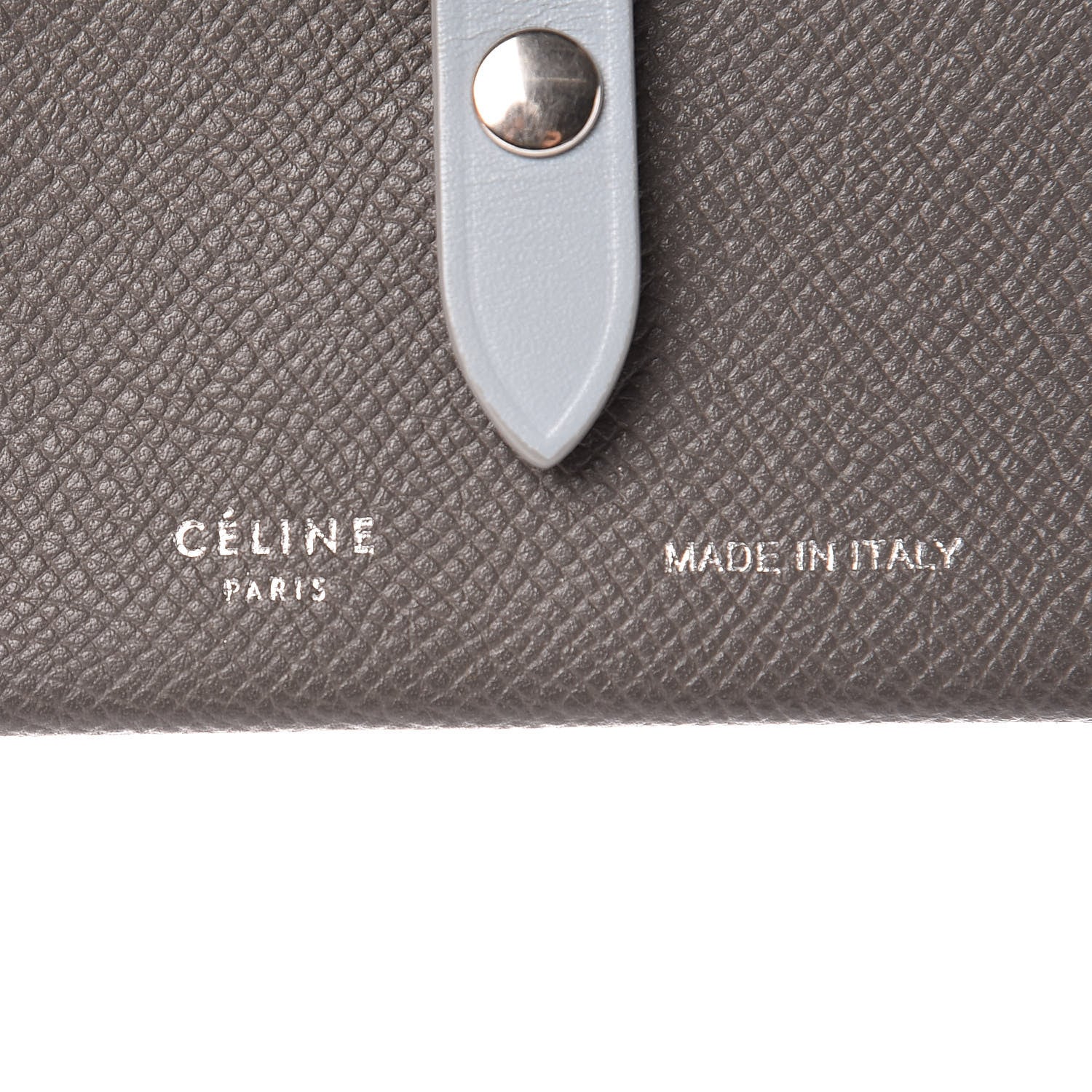 Celine Grained Shiny Calfskin Accordion Card Holder Grey 6 of 7