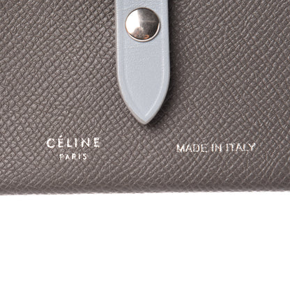 Celine Grained Shiny Calfskin Accordion Card Holder Grey 6 of 7