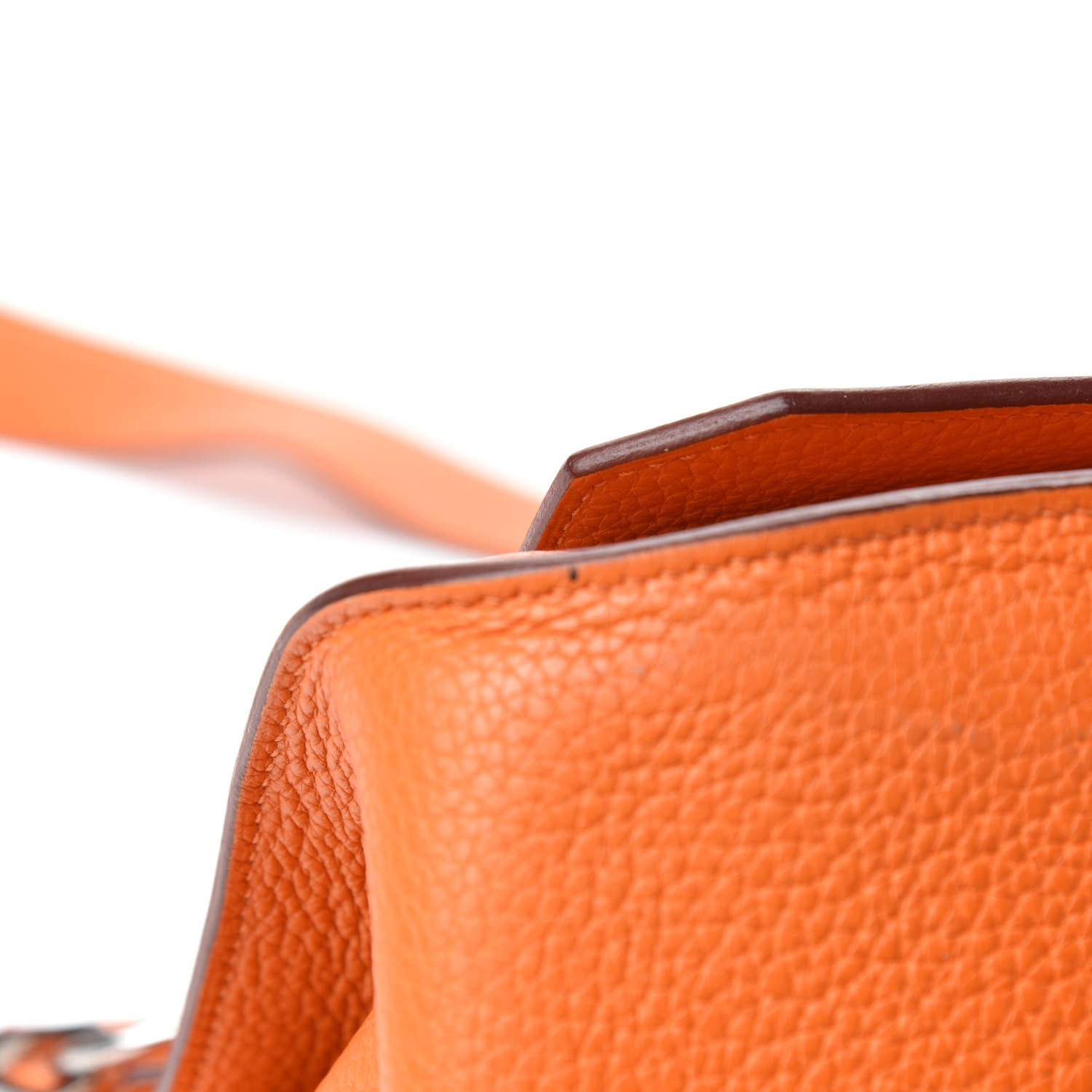 Hermes Taurillon Clemence Jypsiere 34 Orange 9 of 15