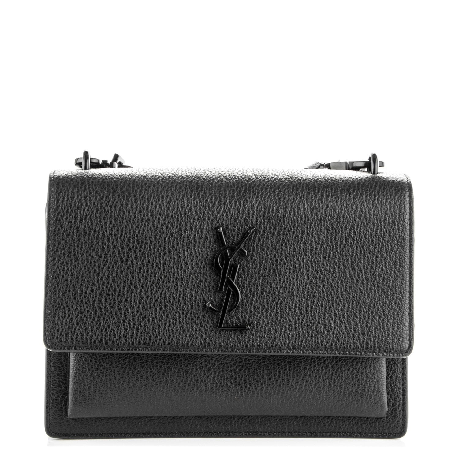 Saint Laurent Grained Calfskin Medium Monogram Sunset Black 1 of 5