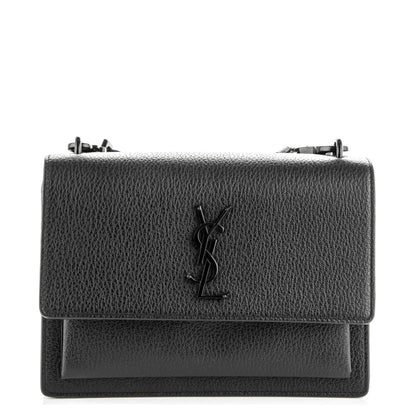 Saint Laurent Grained Calfskin Medium Monogram Sunset Black 1 of 5