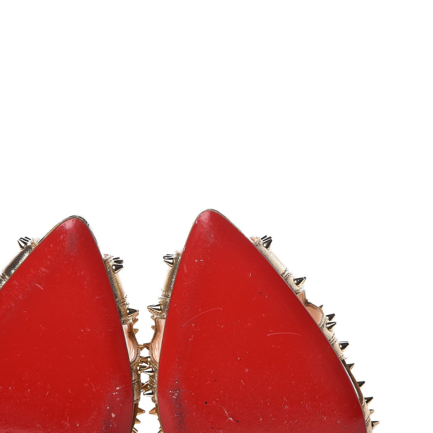 Glitter Silk Nappa Spiked Circus City 120 Pumps Gold