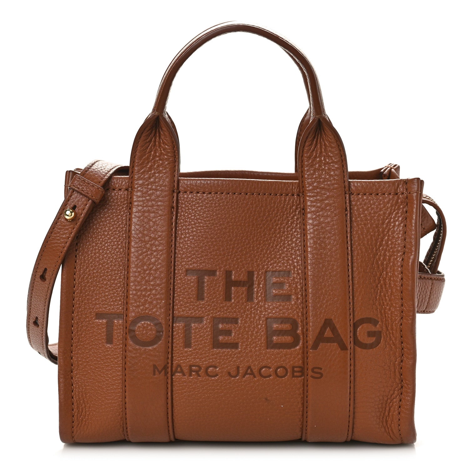 Marc Jacobs Grained Calfskin Medium The Tote Bag Argan Oil 1 of 10