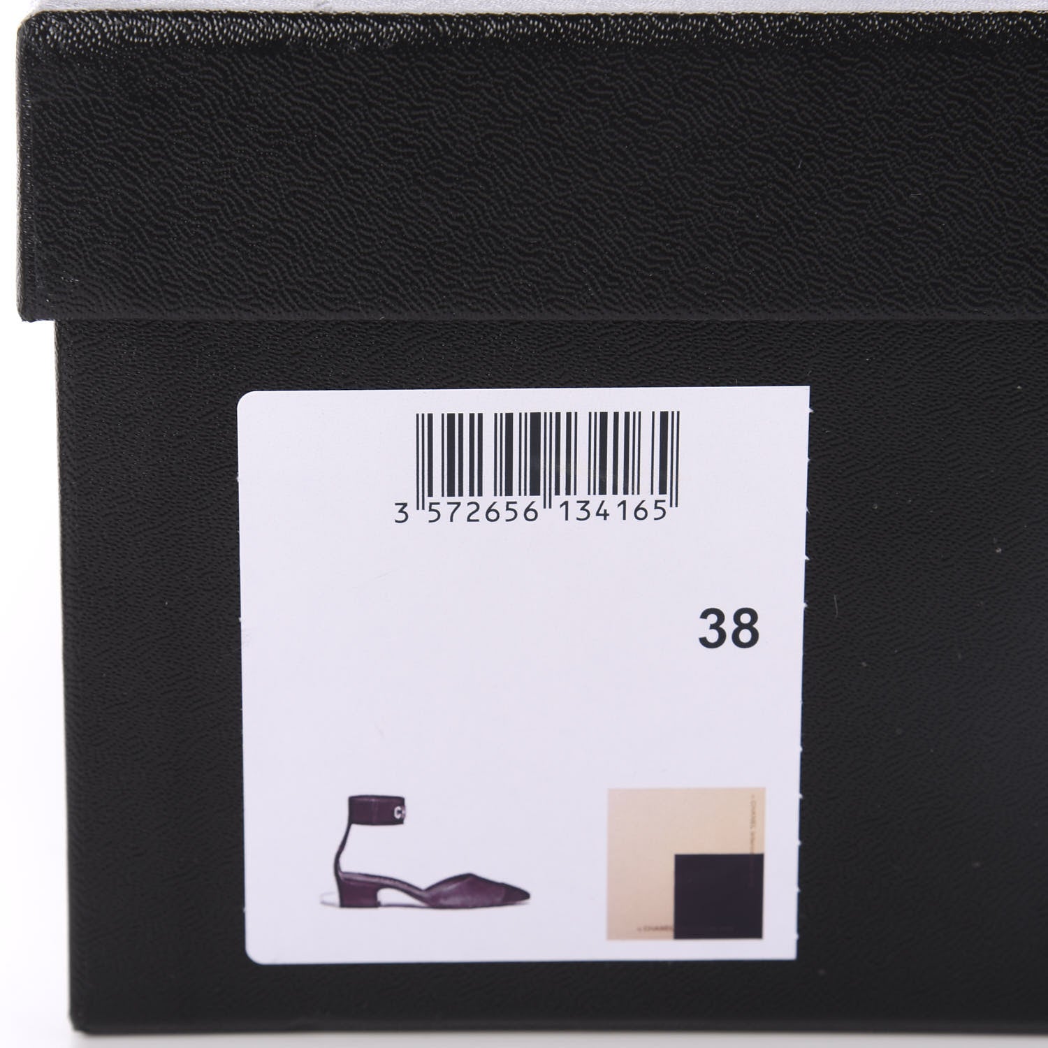 Chanel Lambskin Grosgrain Cap Toe Logo Ankle Strap Pumps 38 Beige Black 10 of 10