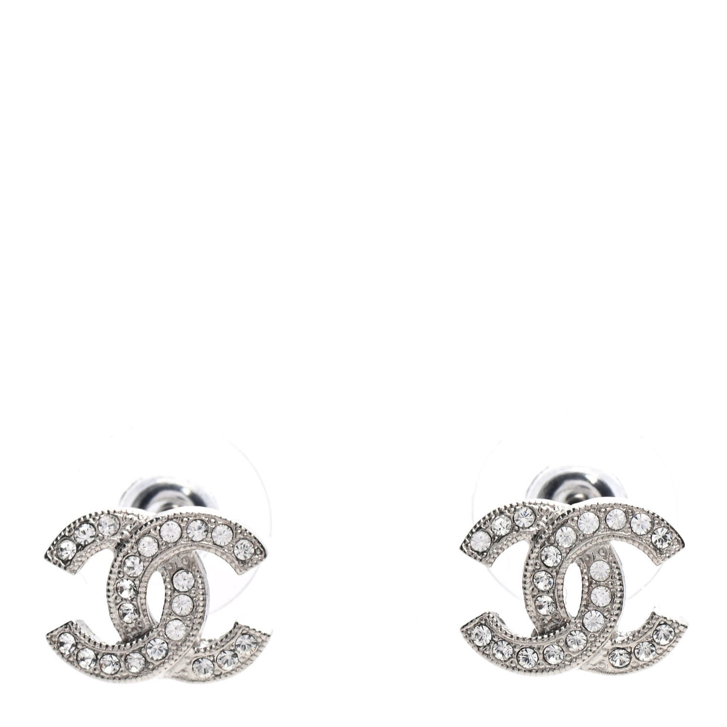 Crystal Timeless CC Earrings Silver