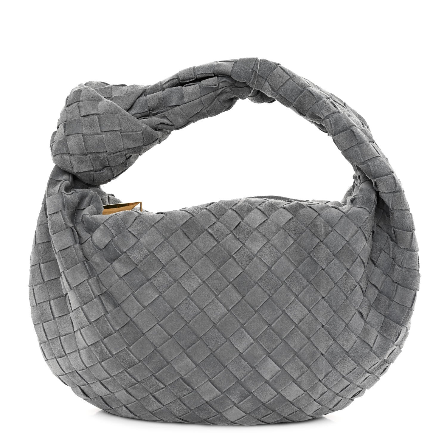 Bottega Veneta Suede Calfskin Intrecciato Teen Jodie Hobo Thunder 1 of 10