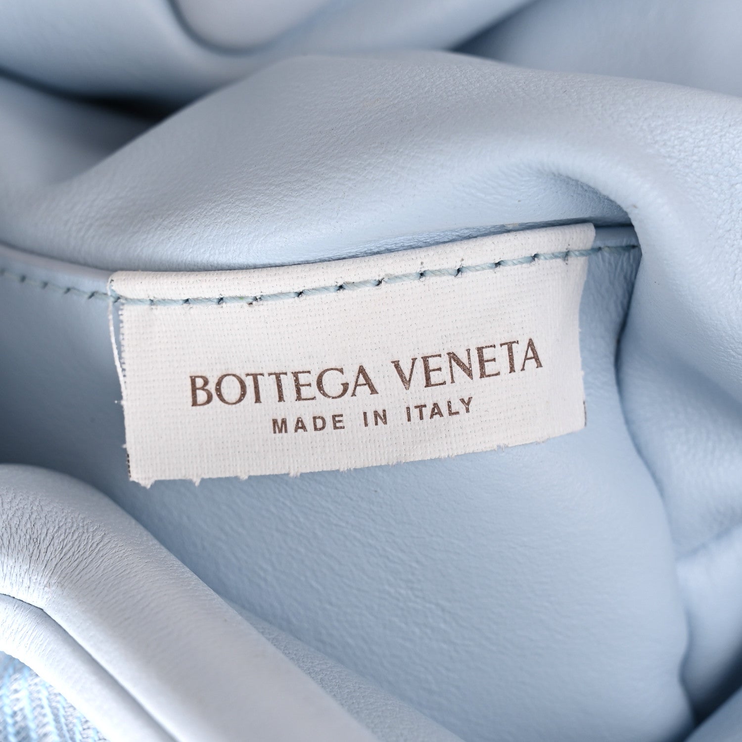 Bottega Veneta Fabric Intrecciato Small The Point Triangle Bag Light Blue 6 of 10
