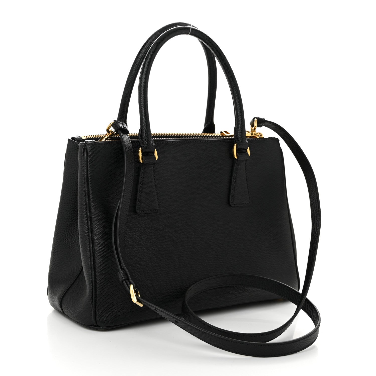 Prada Saffiano Small Galleria Double Zip Tote Black 3 of 10