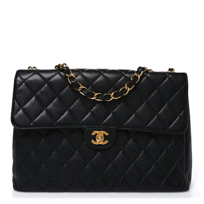 Chanel Caviar Jumbo Single Flap Black 1 of 10