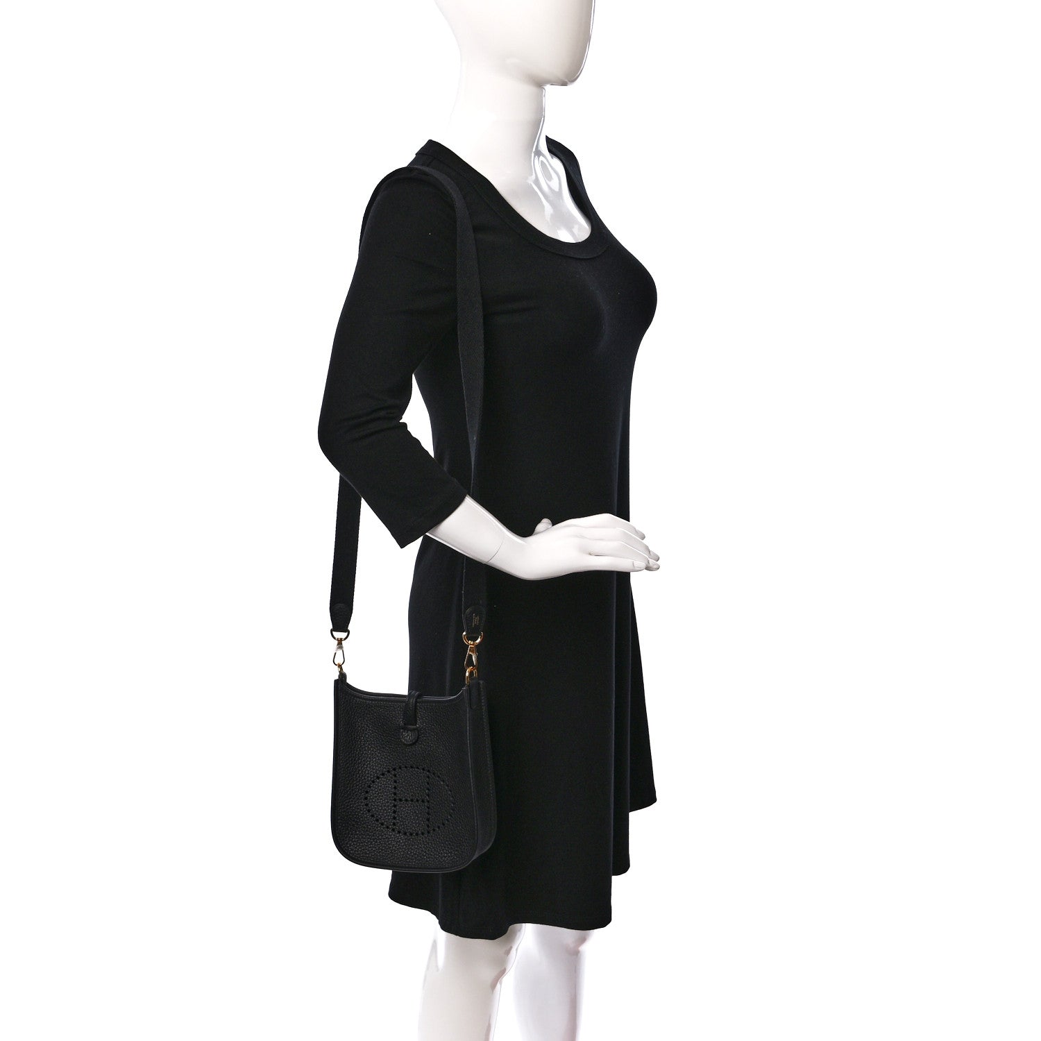 Hermes Taurillon Clemence Evelyne TPM Black 2 of 10