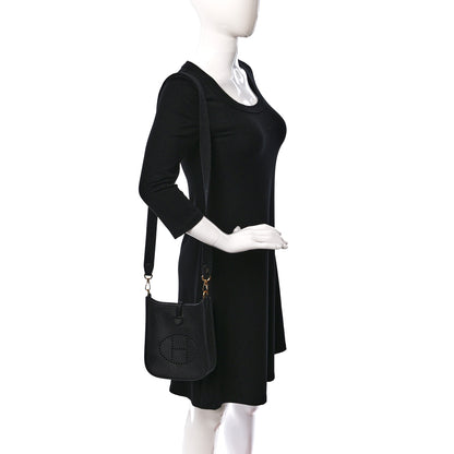 Hermes Taurillon Clemence Evelyne TPM Black 2 of 10