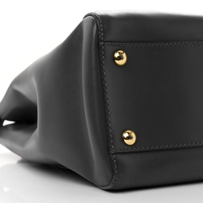Fendi Vitello Morgan Shiny Nappa Medium Peekaboo Iconic Satchel Piombo Lime 10 of 11