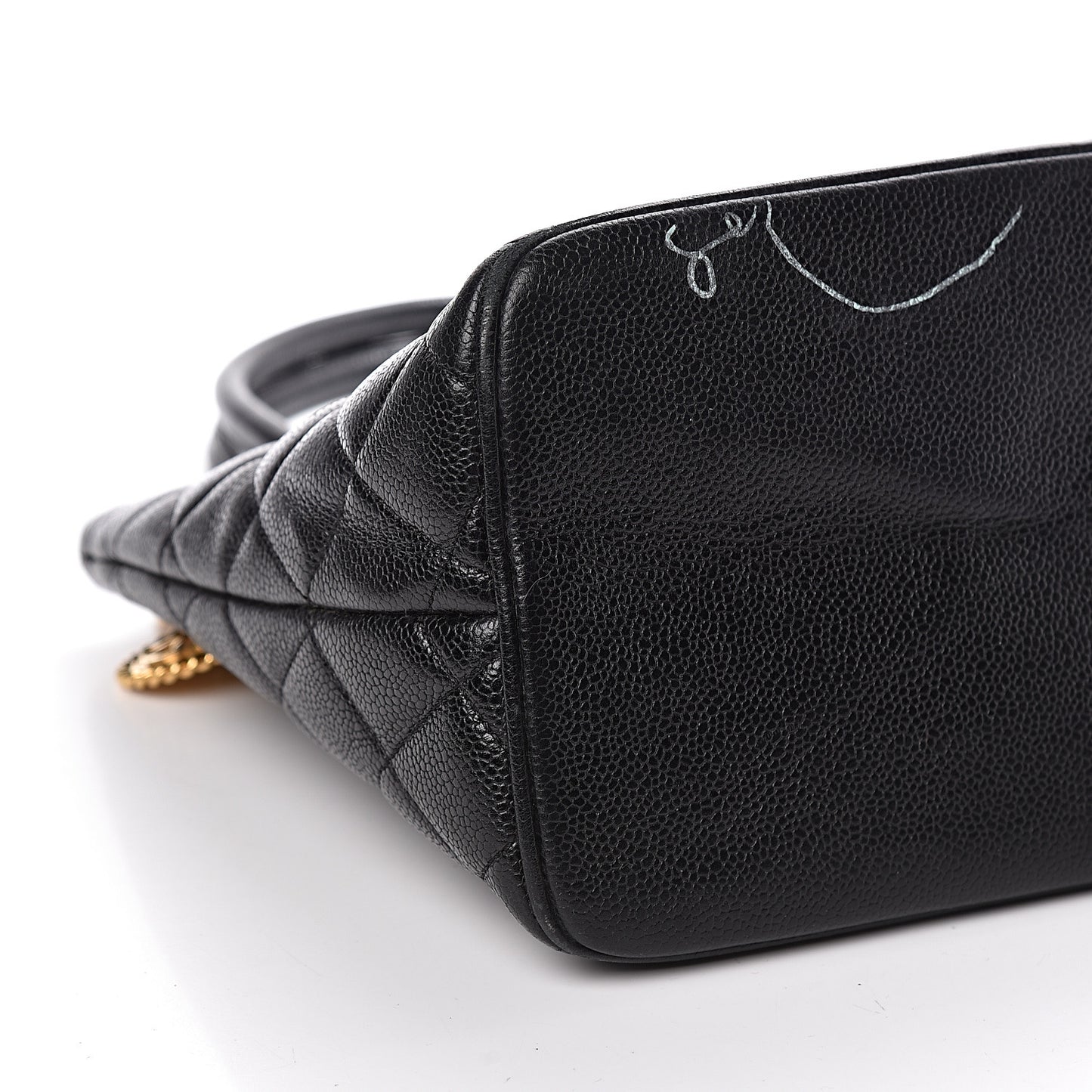 Caviar Quilted Medallion Tote Black