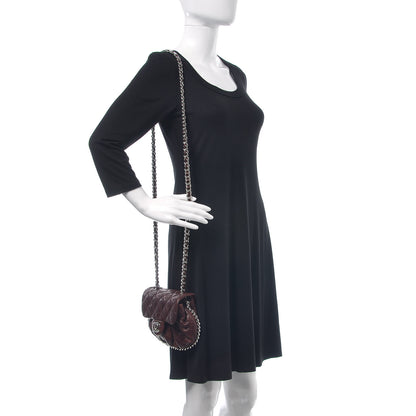 Chanel Washed Lambskin Mini Chain Around Messenger Dark Brown 2 of 10
