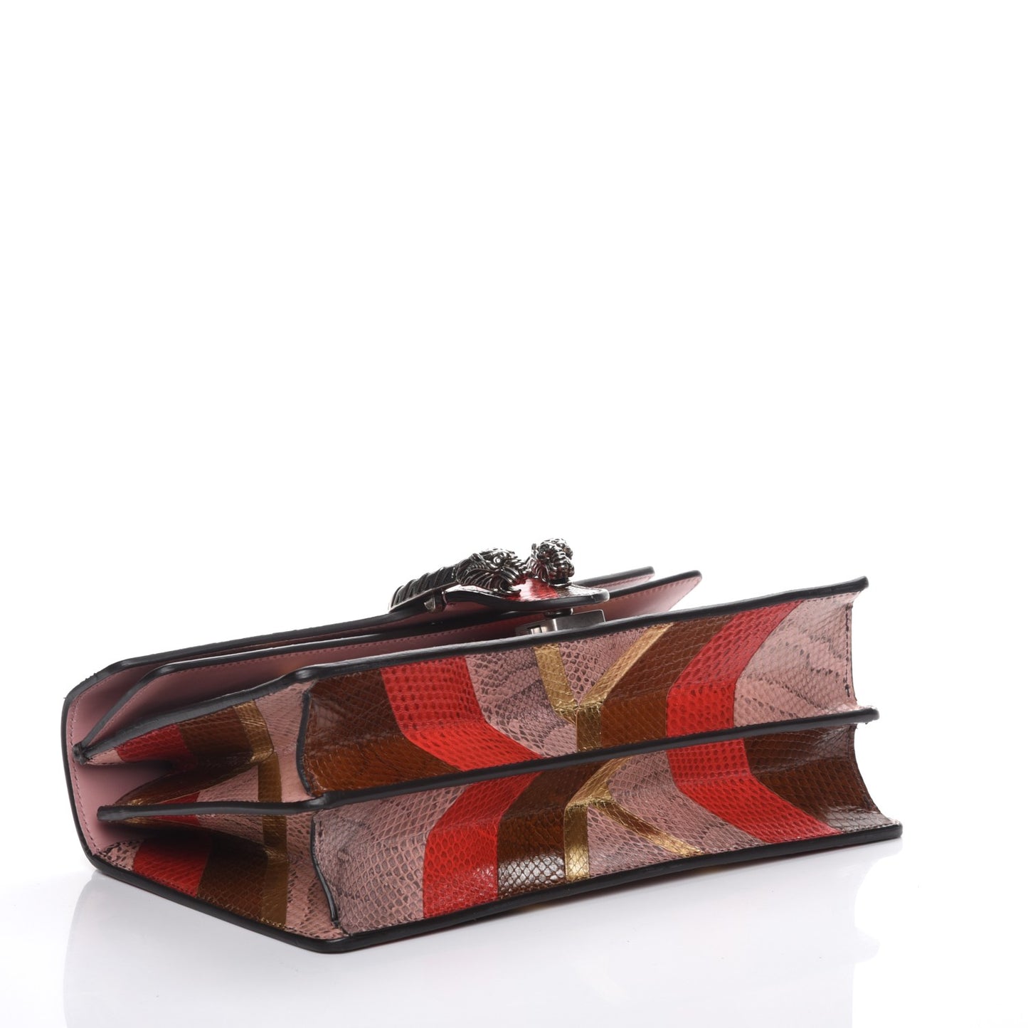 Ayers Snakeskin Chevron Small Dionysus Shoulder Bag Pink