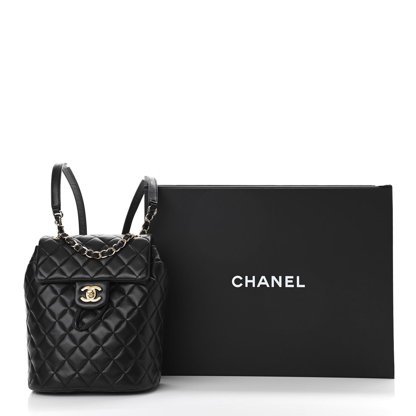 Lambskin Quilted Mini Urban Spirit Backpack Black