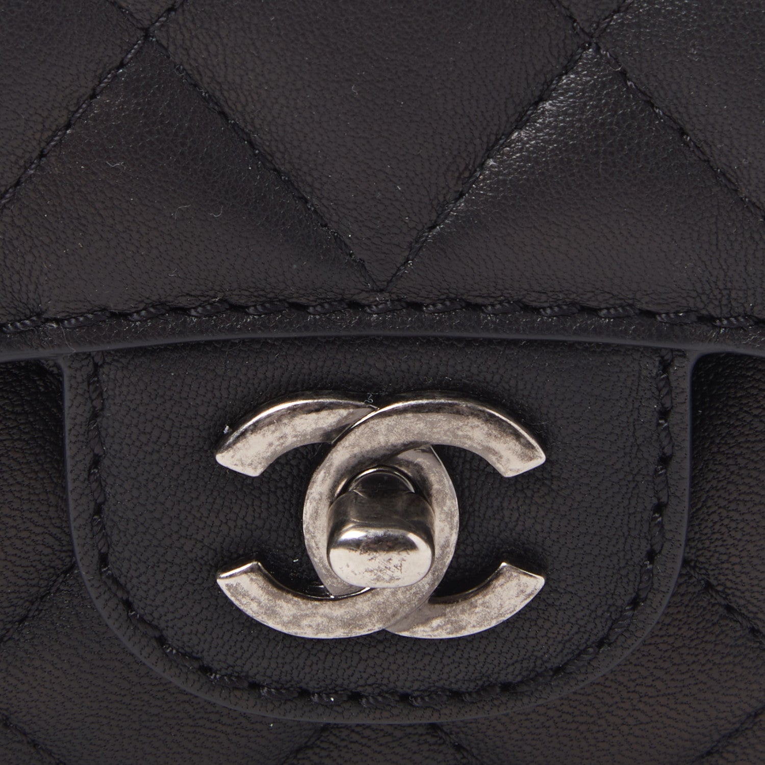 Chanel Lambskin Quilted Small Natural CC Flap Black 8 of 11
