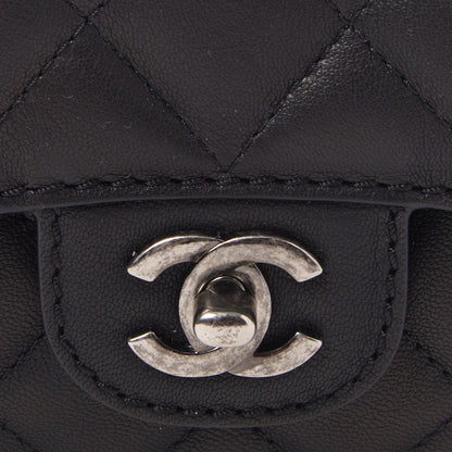 Chanel Lambskin Quilted Small Natural CC Flap Black 8 of 11
