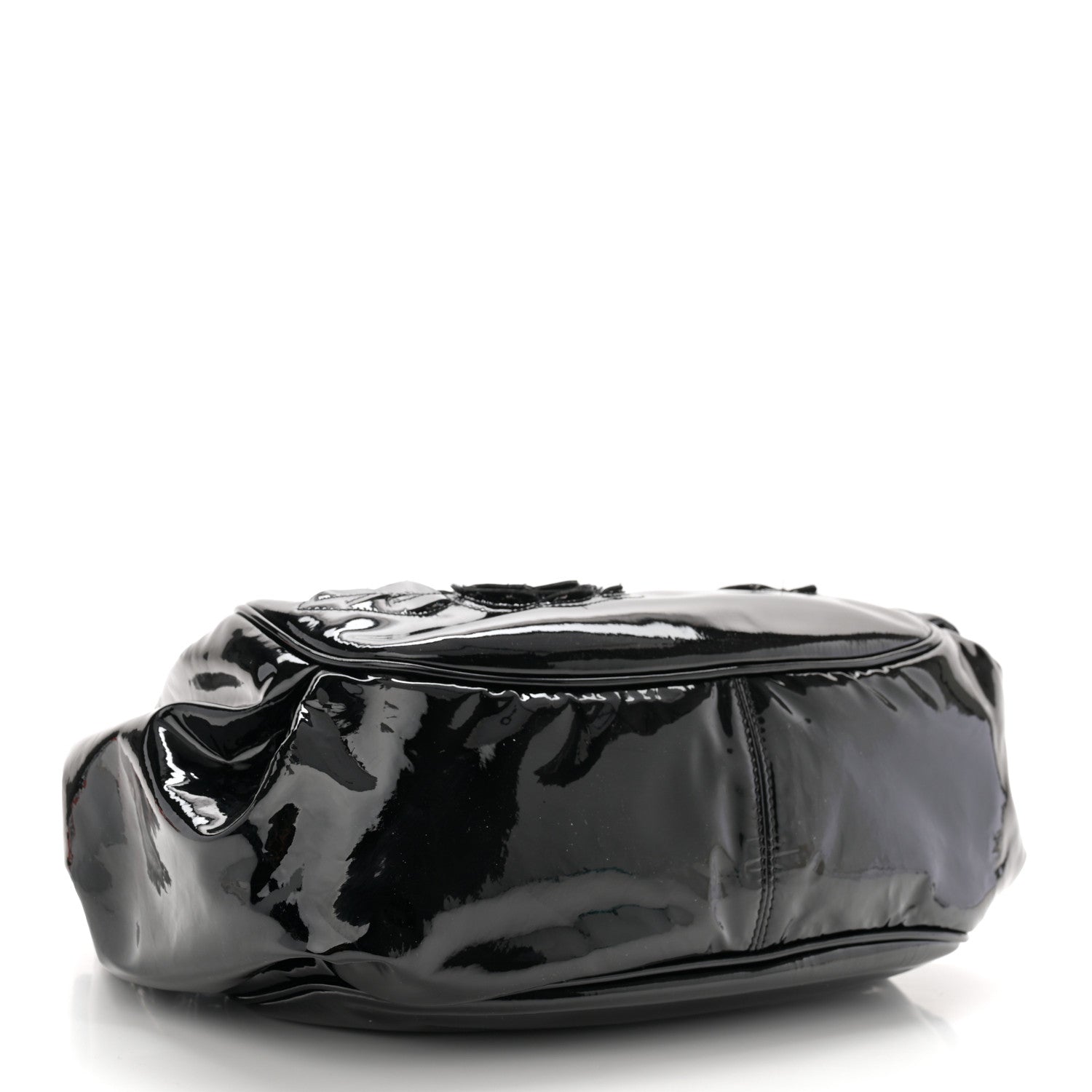 Chanel Patent Camellia Shoulder Bag Black 4 of 11