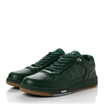 Christian Dior Smooth Calfskin Oblique Galaxy Mens B27 Low Top Sneakers 42 Green Beige 3 of 9