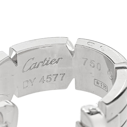 Cartier 18K White Gold Tank Francaise Hoop Earrings 4 of 5