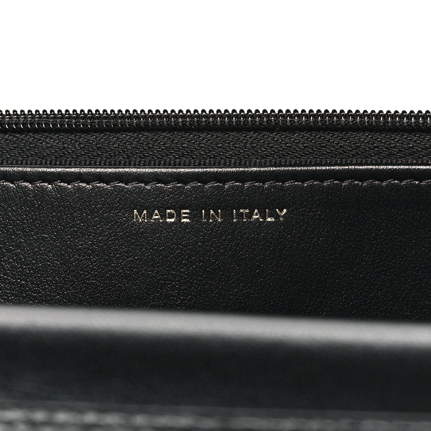 Lambskin Quilted Logo WOC Wallet On Chain Black
