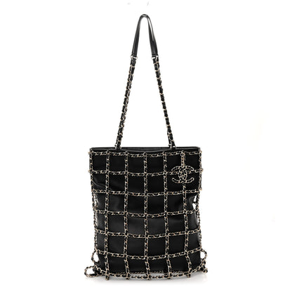 Chanel Lambskin Large Shopping Chain Tote Black 1 of 9