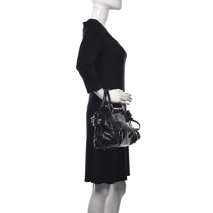 Miu Miu Vitello Lux Mini Bow Bag Black 2 of 11