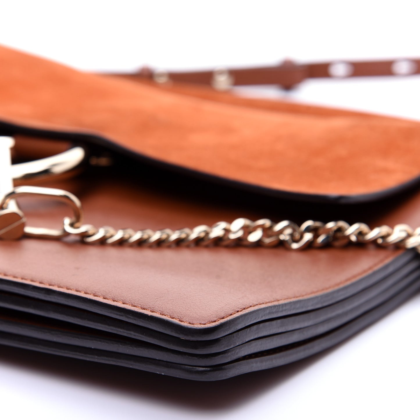 Suede Calfskin Medium Faye Shoulder Bag Tobacco