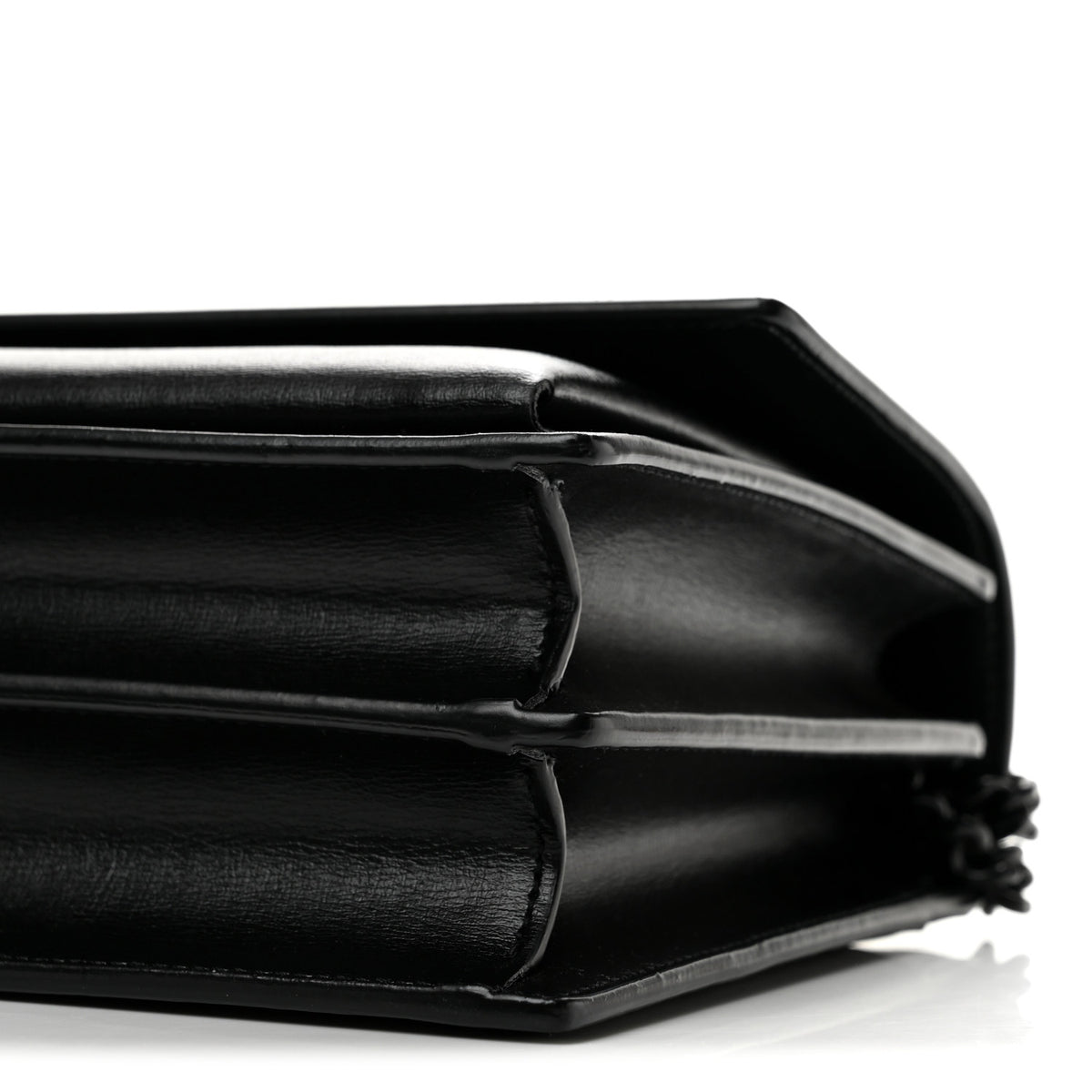 Saint Laurent Calfskin Medium Monogram Monochrome Sunset  Black 10 of 13