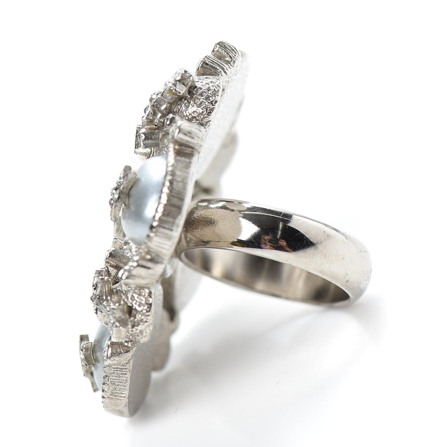 Crystal Pearl Stars CC Ring Ruthenium