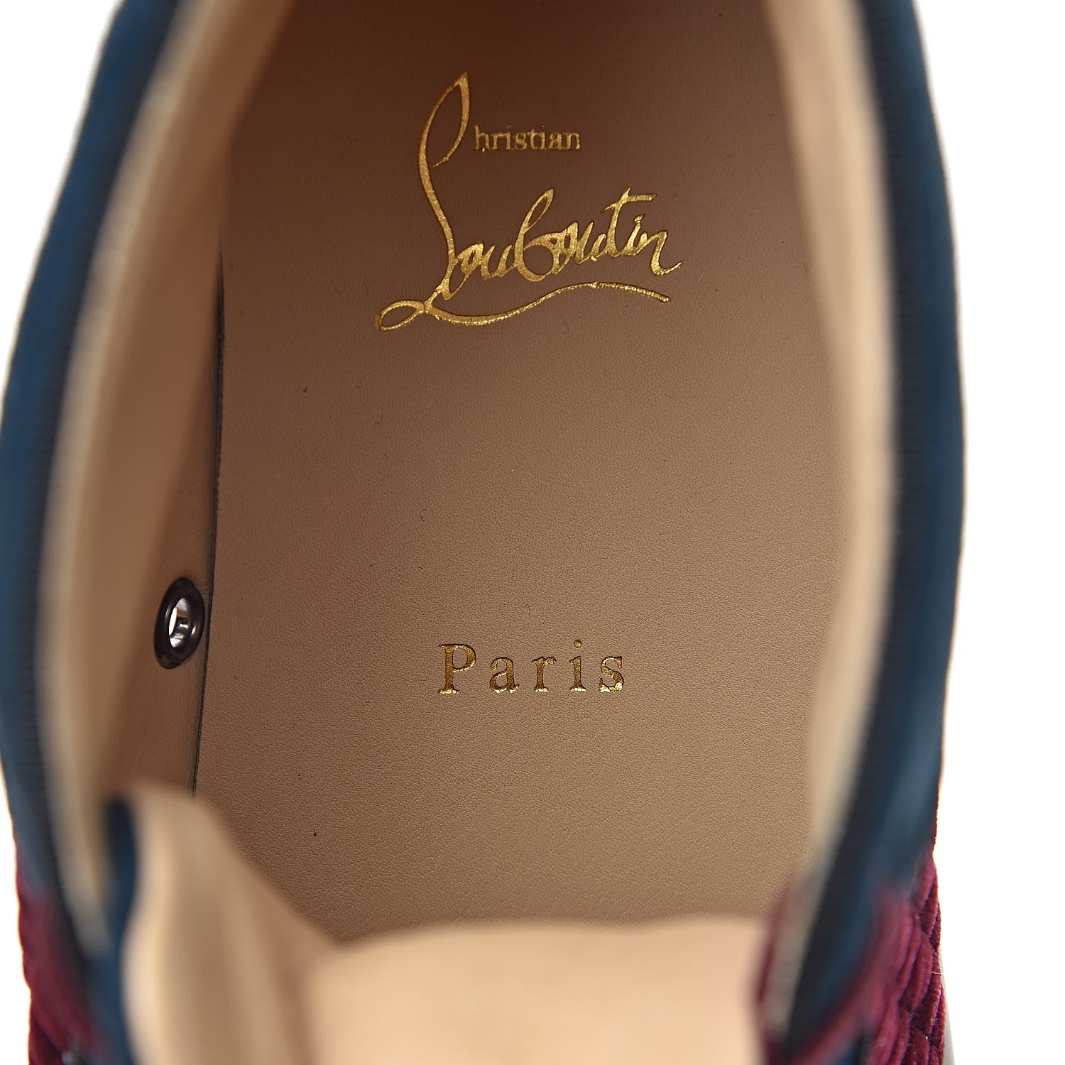 Christian Louboutin Velvet Mens Louis Orlato Flat Sneakers 41.5 Rouge Imperial 9 of 11